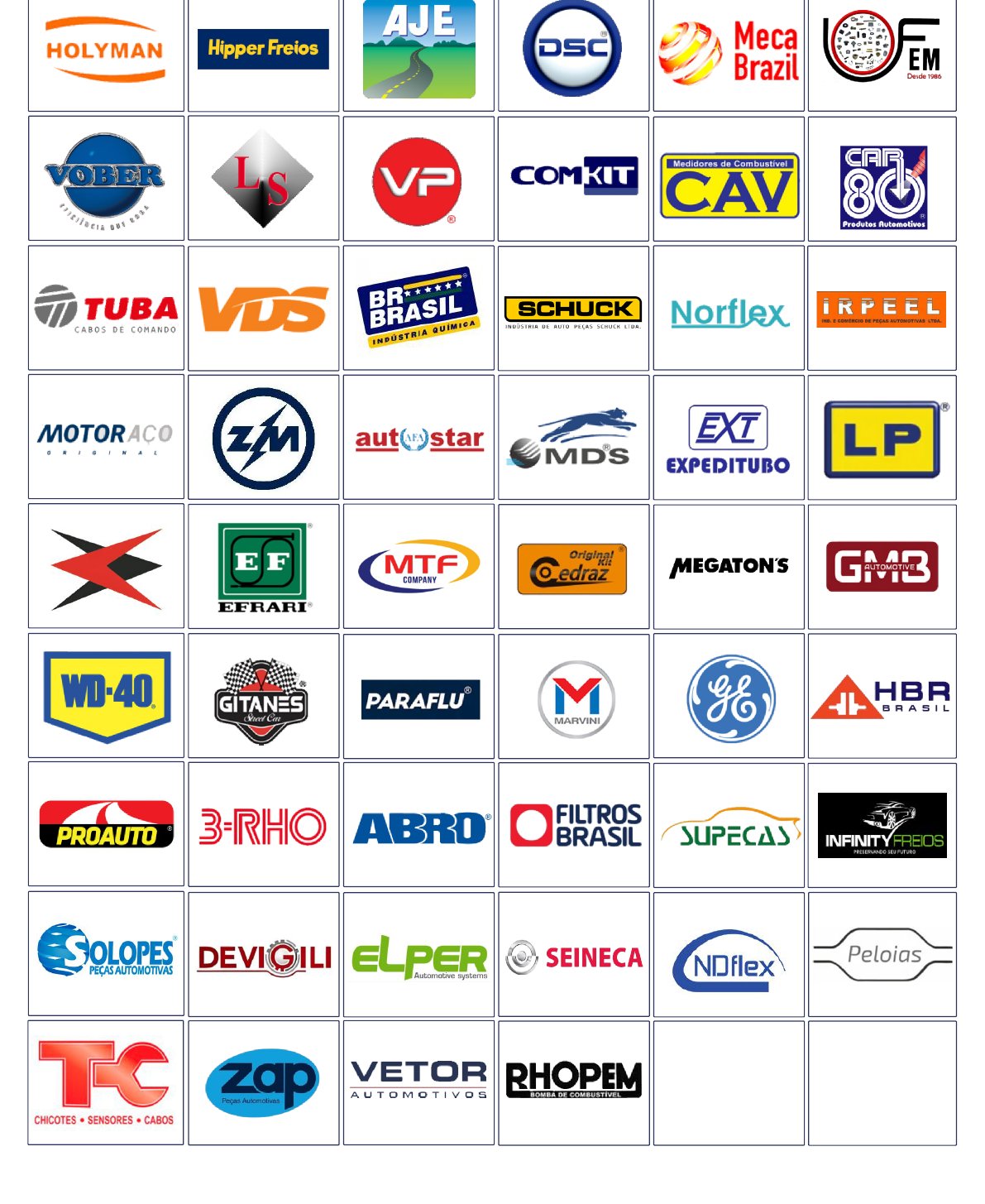 Grade de marcas parceiras TB — parte 2
